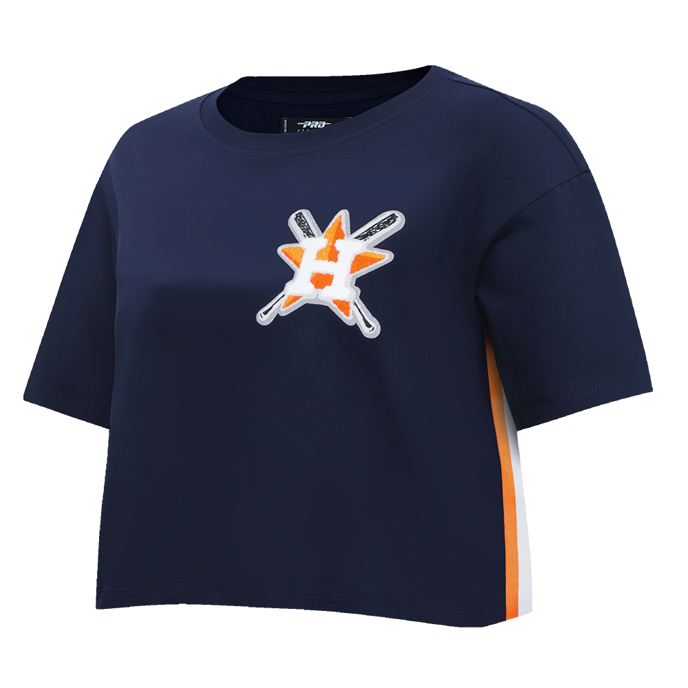 MLB HOUSTON ASTROS MASHUP WOMEN'S BOXY TOP (MIDNIGHT NAVY)