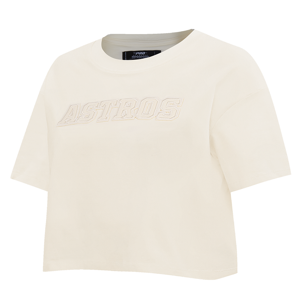 MLB HOUSTON ASTROS NEUTRAL WOMEN'S BOXY TOP (EGGSHELL)