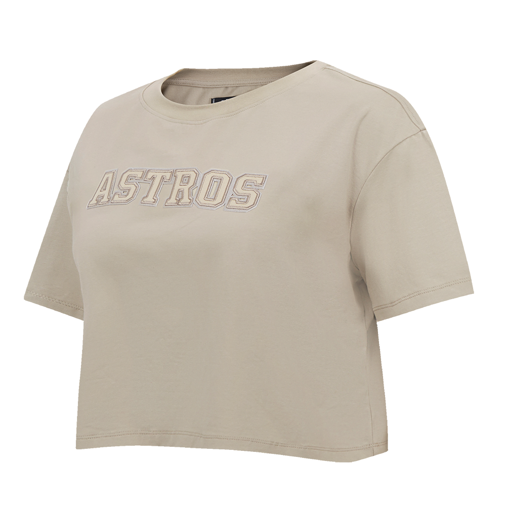 MLB HOUSTON ASTROS NEUTRAL WOMEN'S BOXY TOP (TAUPE)
