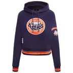 MLB HOUSTON ASTROS RETRO CLASSIC CHANDAIL À CAPUCHON COURT POUR FEMME (MARINE MINUIT/ORANGE/MARINE MINUIT)