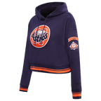 MLB HOUSTON ASTROS RETRO CLASSIC CHANDAIL À CAPUCHON COURT POUR FEMME (MARINE MINUIT/ORANGE/MARINE MINUIT)