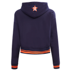 MLB HOUSTON ASTROS RETRO CLASSIC CHANDAIL À CAPUCHON COURT POUR FEMME (MARINE MINUIT/ORANGE/MARINE MINUIT)