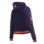MLB HOUSTON ASTROS RETRO CLASSIC CHANDAIL À CAPUCHON COURT POUR FEMME (MARINE MINUIT/ORANGE/MARINE MINUIT)