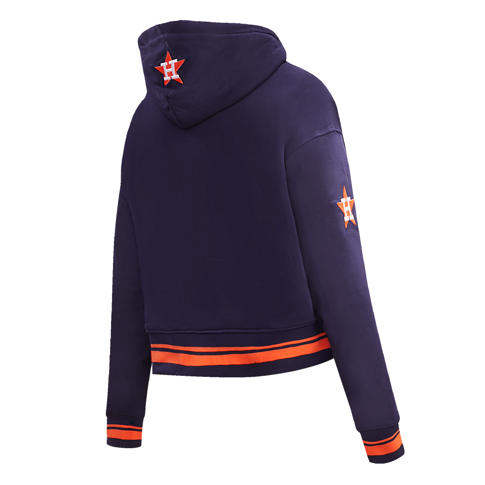 MLB HOUSTON ASTROS RETRO CLASSIC CHANDAIL À CAPUCHON COURT POUR FEMME (MARINE MINUIT/ORANGE/MARINE MINUIT)