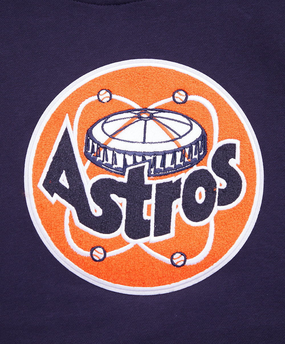 MLB HOUSTON ASTROS RETRO CLASSIC CHANDAIL À CAPUCHON COURT POUR FEMME (MARINE MINUIT/ORANGE/MARINE MINUIT)