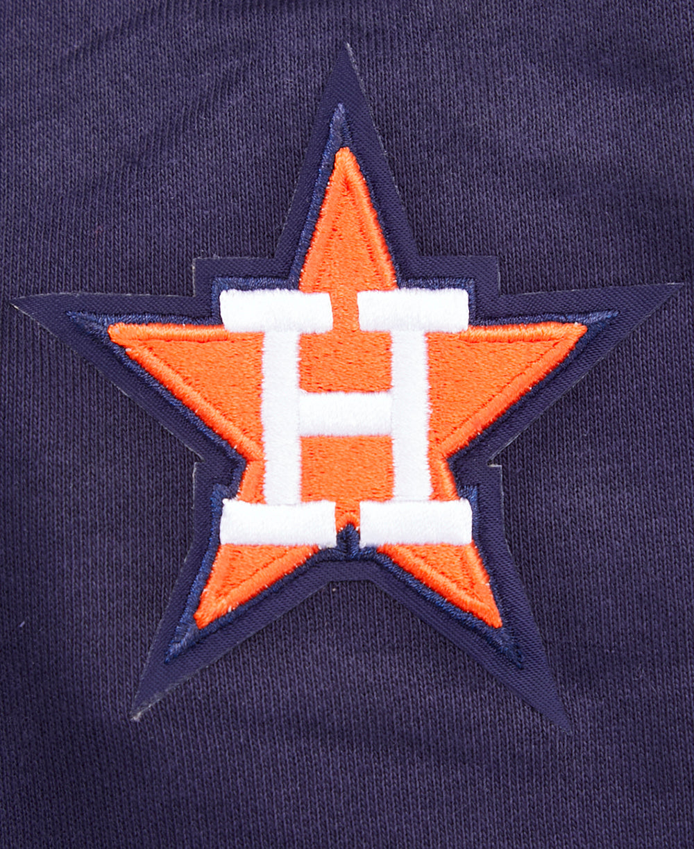 MLB HOUSTON ASTROS RETRO CLASSIC CHANDAIL À CAPUCHON COURT POUR FEMME (MARINE MINUIT/ORANGE/MARINE MINUIT)