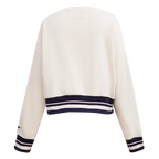 MLB HOUSTON ASTROS RETRO CLASSIC CHANDAIL À COL ROND EN MOLLETON POUR FEMME (COQUILLE D'ŒUF/MARINE MINUIT)