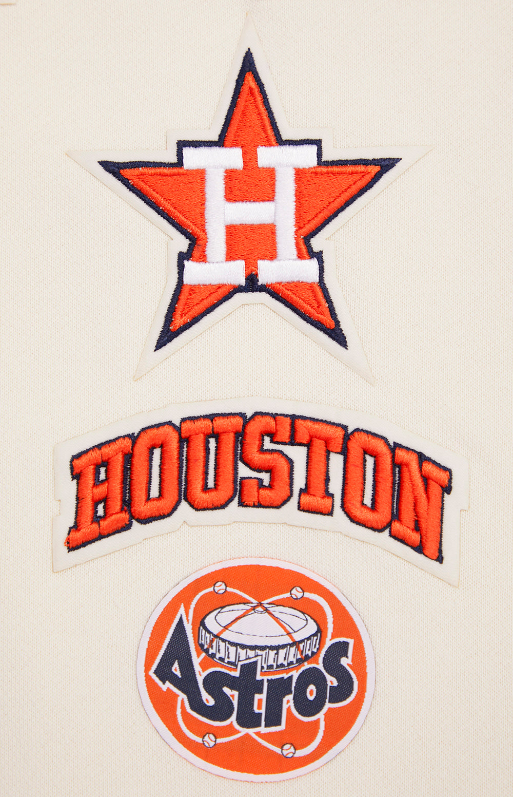 MLB HOUSTON ASTROS RETRO CLASSIC CHANDAIL À COL ROND EN MOLLETON POUR FEMME (COQUILLE D'ŒUF/MARINE MINUIT)
