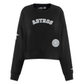 MLB HOUSTON ASTROS REVERSE FRENCH TERRY CHANDAIL À COL ROND EN MOLLETON POUR FEMME (NOIR)