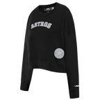MLB HOUSTON ASTROS REVERSE FRENCH TERRY CHANDAIL À COL ROND EN MOLLETON POUR FEMME (NOIR)