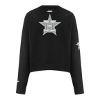 MLB HOUSTON ASTROS REVERSE FRENCH TERRY CHANDAIL À COL ROND EN MOLLETON POUR FEMME (NOIR)