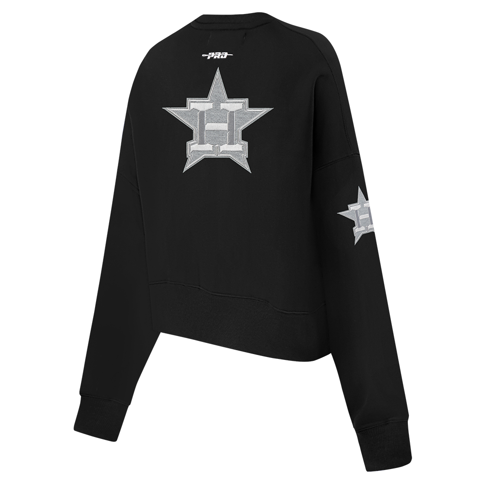 MLB HOUSTON ASTROS REVERSE FRENCH TERRY CHANDAIL À COL ROND EN MOLLETON POUR FEMME (NOIR)