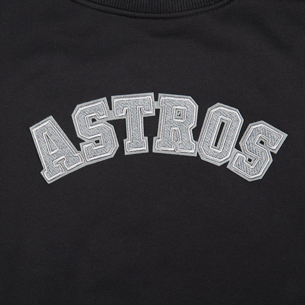 MLB HOUSTON ASTROS REVERSE FRENCH TERRY CHANDAIL À COL ROND EN MOLLETON POUR FEMME (NOIR)