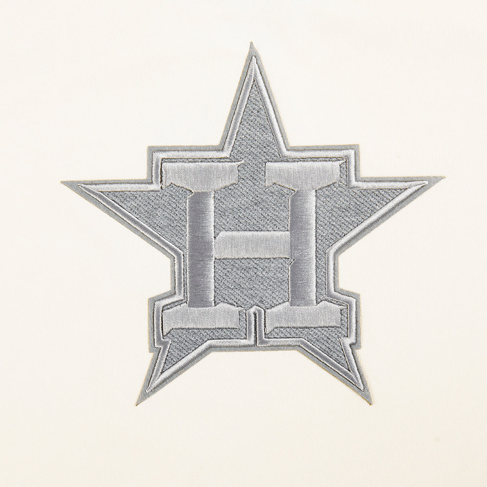 MLB HOUSTON ASTROS REVERSE FRENCH TERRY CHANDAIL À COL ROND EN MOLLETON POUR FEMME (COQUILLE D'ŒUF)