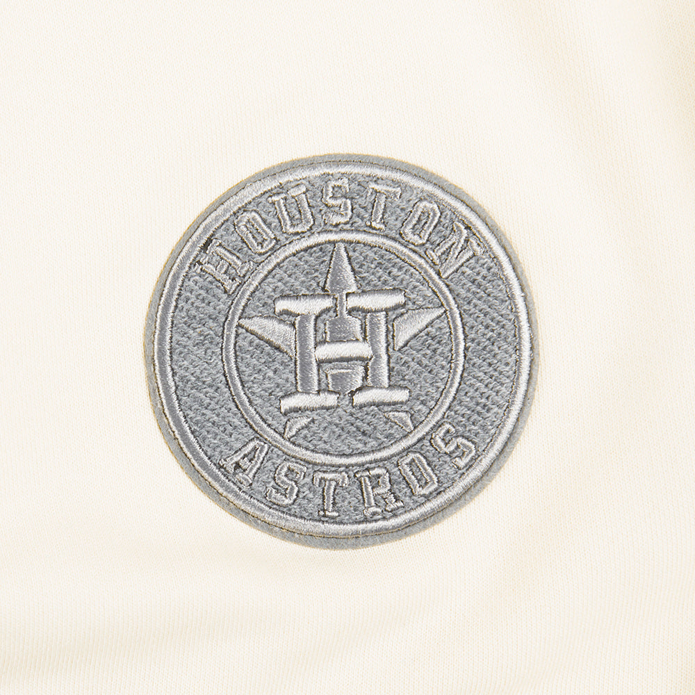 MLB HOUSTON ASTROS REVERSE FRENCH TERRY CHANDAIL À COL ROND EN MOLLETON POUR FEMME (COQUILLE D'ŒUF)