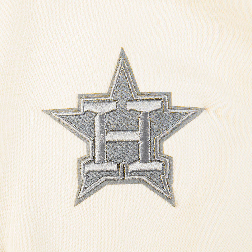MLB HOUSTON ASTROS REVERSE FRENCH TERRY CHANDAIL À COL ROND EN MOLLETON POUR FEMME (COQUILLE D'ŒUF)