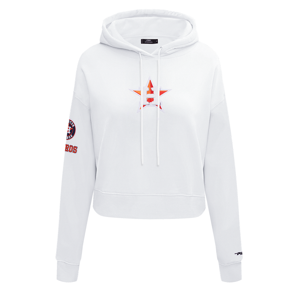 MLB HOUSTON ASTROS CLASSIC CHANDAIL À CAPUCHON COURT POUR FEMME (BLANC)