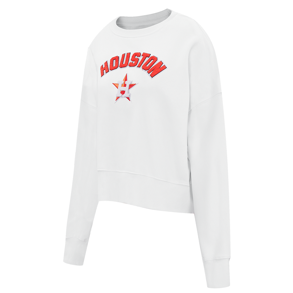 MLB HOUSTON ASTROS CLASSIC WOMEN'S CREWNECK (WHITE)