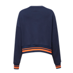 MLB HOUSTON ASTROS MASHUP WOMEN'S RIB CREWNECK (MIDNIGHT NAVY/ORANGE/MIDNIGHT NAVY)