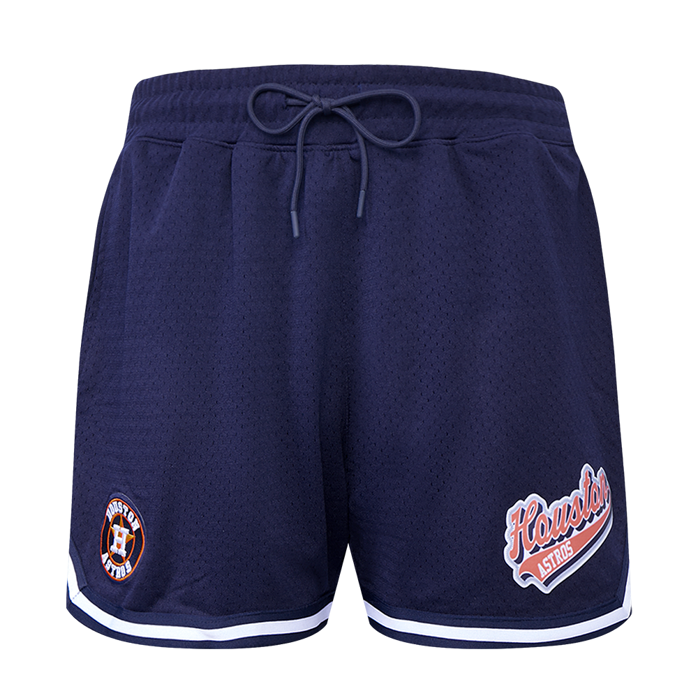MLB HOUSTON ASTROS SCRIPT TAIL WOMEN'S MESH TAPE SHORT (MIDNIGHT NAVY)