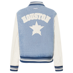 MLB HOUSTON ASTROS VARSITY BLUES BLOUSON COLLÉGIAL EN DENIM POUR FEMME (DENIM/LIN)