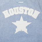 MLB HOUSTON ASTROS VARSITY BLUES BLOUSON COLLÉGIAL EN DENIM POUR FEMME (DENIM/LIN)
