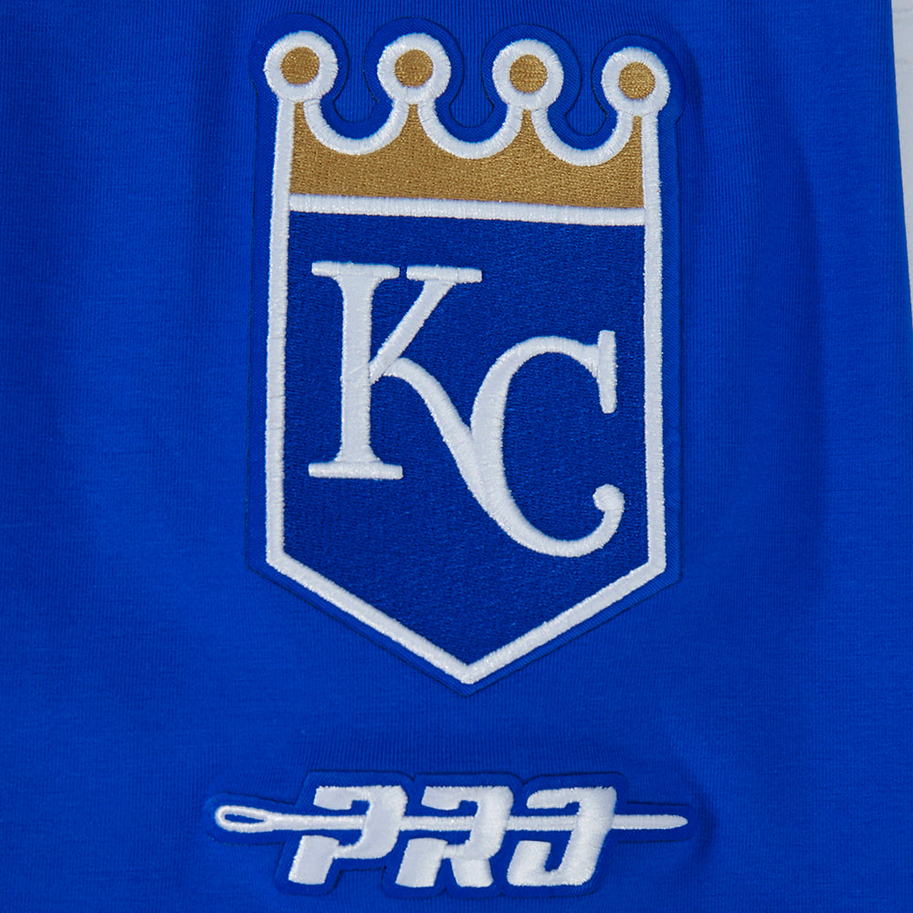 MLB KANSAS CITY ROYALS CLASSIC CHENILLE HAUT EN JERSEY SIMPLE POUR HOMME (BLEU ROYAL)