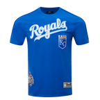 MLB KANSAS CITY ROYALS HAUT PRO TEAM À BANDES ET À LOGO POUR HOMME (BLEU ROYAL)