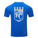 MLB KANSAS CITY ROYALS HAUT PRO TEAM À BANDES ET À LOGO POUR HOMME (BLEU ROYAL)
