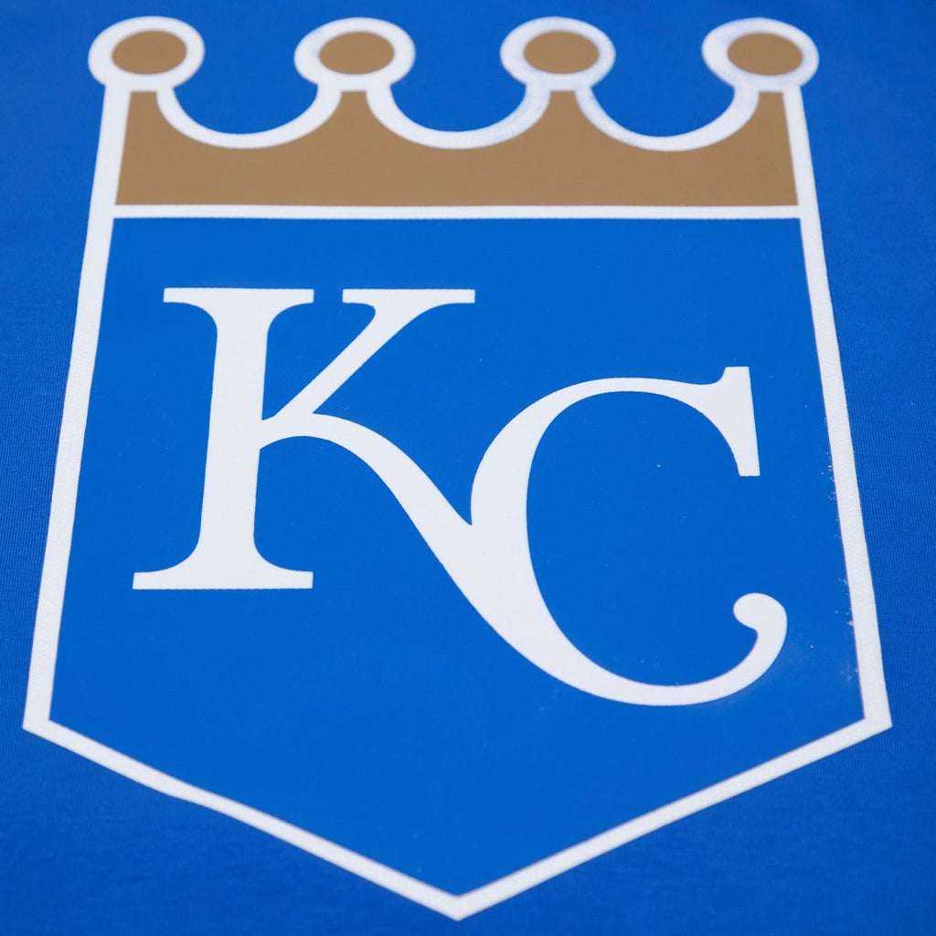 MLB KANSAS CITY ROYALS HAUT PRO TEAM À BANDES ET À LOGO POUR HOMME (BLEU ROYAL)