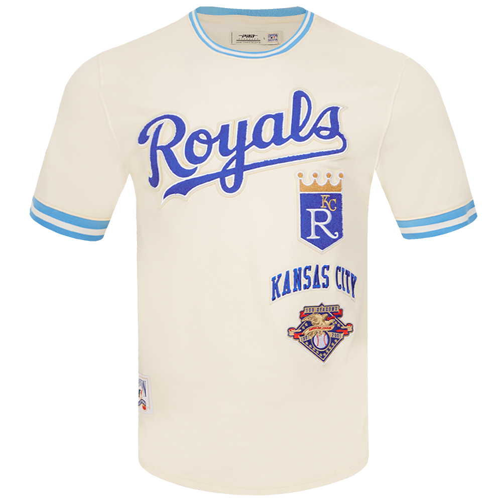 MLB KANSAS CITY ROYALS RETRO CLASSIC MEN'S TOP (EGGSHELL/ UNIVERSITY BLUE)