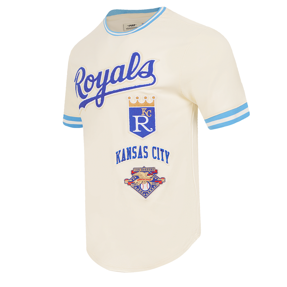 MLB KANSAS CITY ROYALS RETRO CLASSIC MEN'S TOP (EGGSHELL/ UNIVERSITY BLUE)