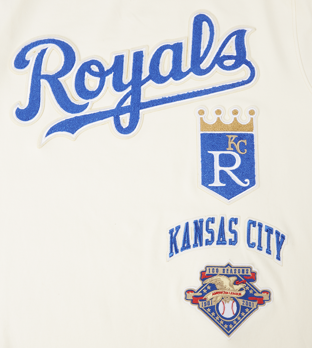 MLB KANSAS CITY ROYALS RETRO CLASSIC MEN'S TOP (EGGSHELL/ UNIVERSITY BLUE)