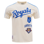 MLB KANSAS CITY ROYALS RETRO CLASSIC HAUT À RAYURES POUR HOMME (COQUILLE D'ŒUF/BLEU UNIVERSITÉ)