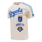 MLB KANSAS CITY ROYALS RETRO CLASSIC HAUT À RAYURES POUR HOMME (COQUILLE D'ŒUF/BLEU UNIVERSITÉ)