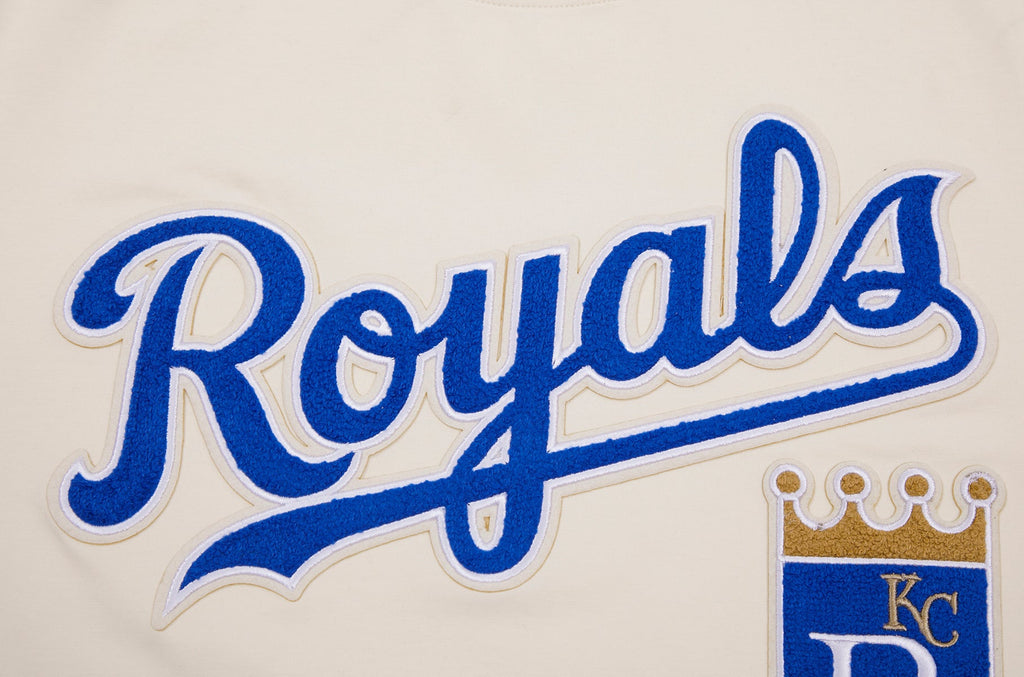MLB KANSAS CITY ROYALS RETRO CLASSIC HAUT À RAYURES POUR HOMME (COQUILLE D'ŒUF/BLEU UNIVERSITÉ)