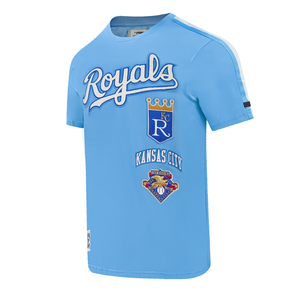 MLB KANSAS CITY ROYALS RETRO CLASSIC MEN'S STRIPED TOP (UNIVERSITY BLUE)
