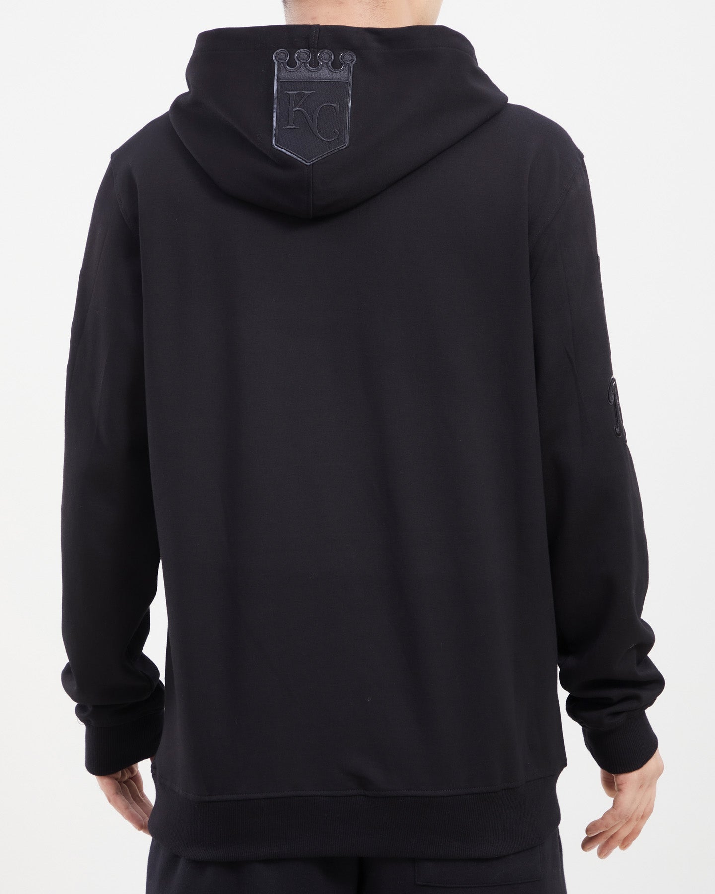 MLB KANSAS CITY ROYALS TRIPLE BLACK MEN'S PULLOVER HOODIE (TRIPLE BLACK)