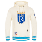 MLB KANSAS CITY ROYALS RETRO CLASSIC CHANDAIL À CAPUCHON POUR HOMME (COQUILLE D'ŒUF/BLEU UNIVERSEL)