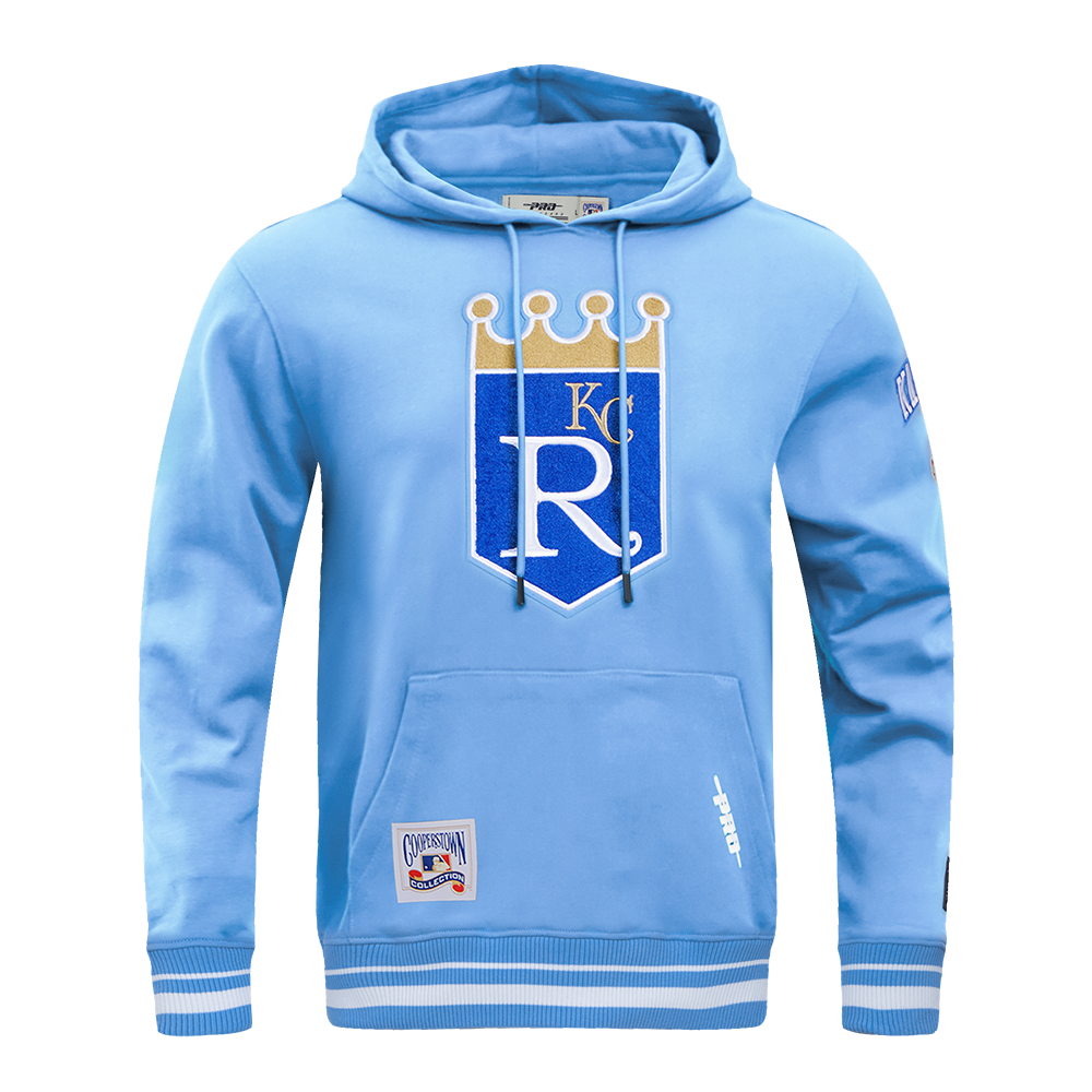 MLB KANSAS CITY ROYALS RETRO CLASSIC MEN'S PULLOVER HOODIE (UNIVERSITY BLUE)