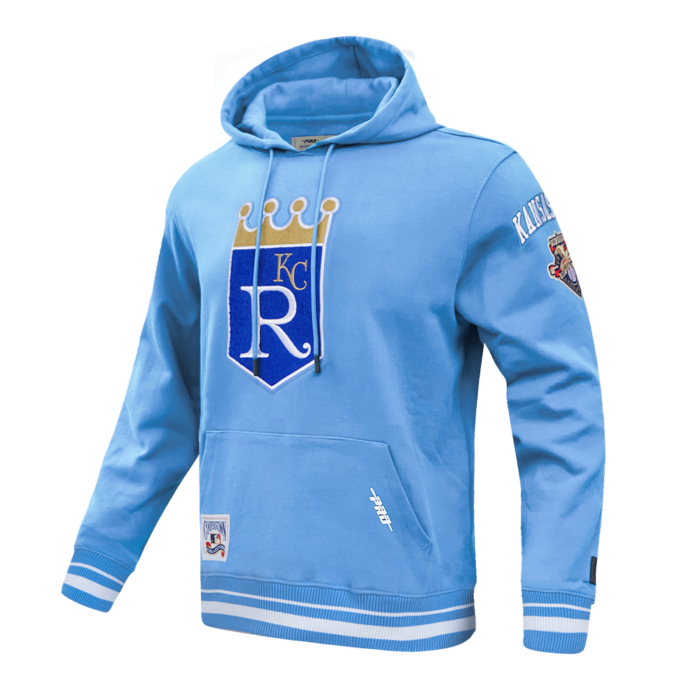 MLB KANSAS CITY ROYALS RETRO CLASSIC MEN'S PULLOVER HOODIE (UNIVERSITY BLUE)