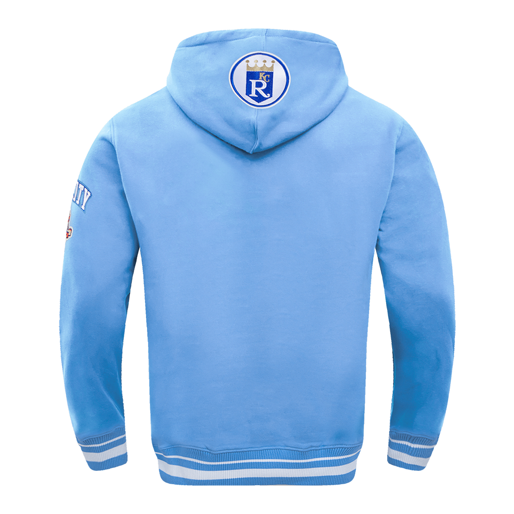 MLB KANSAS CITY ROYALS RETRO CLASSIC MEN'S PULLOVER HOODIE (UNIVERSITY BLUE)
