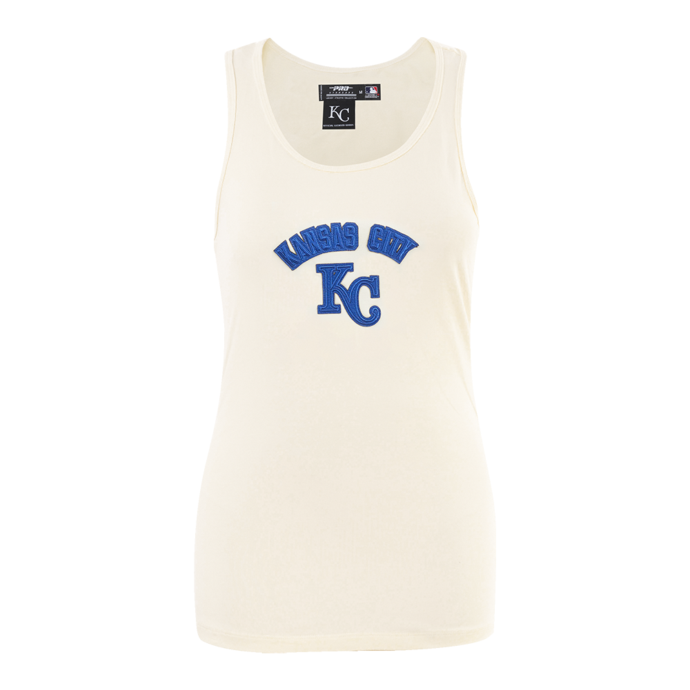 MLB KANSAS CITY ROYALS TRIPLE TONAL CAMISOLE DOS NAGEUR À COUPE DÉCONTRACTÉE POUR FEMME (COQUILLE D'ŒUF)