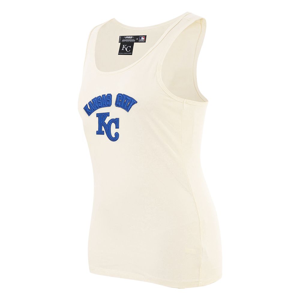MLB KANSAS CITY ROYALS TRIPLE TONAL RELAXED FIT WOMEN'S RACERBACK (EGGSHELL)