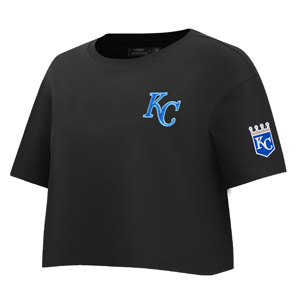 MLB KANSAS CITY ROYALS CLASSIC WOMEN'S BOXY TOP (BLACK)