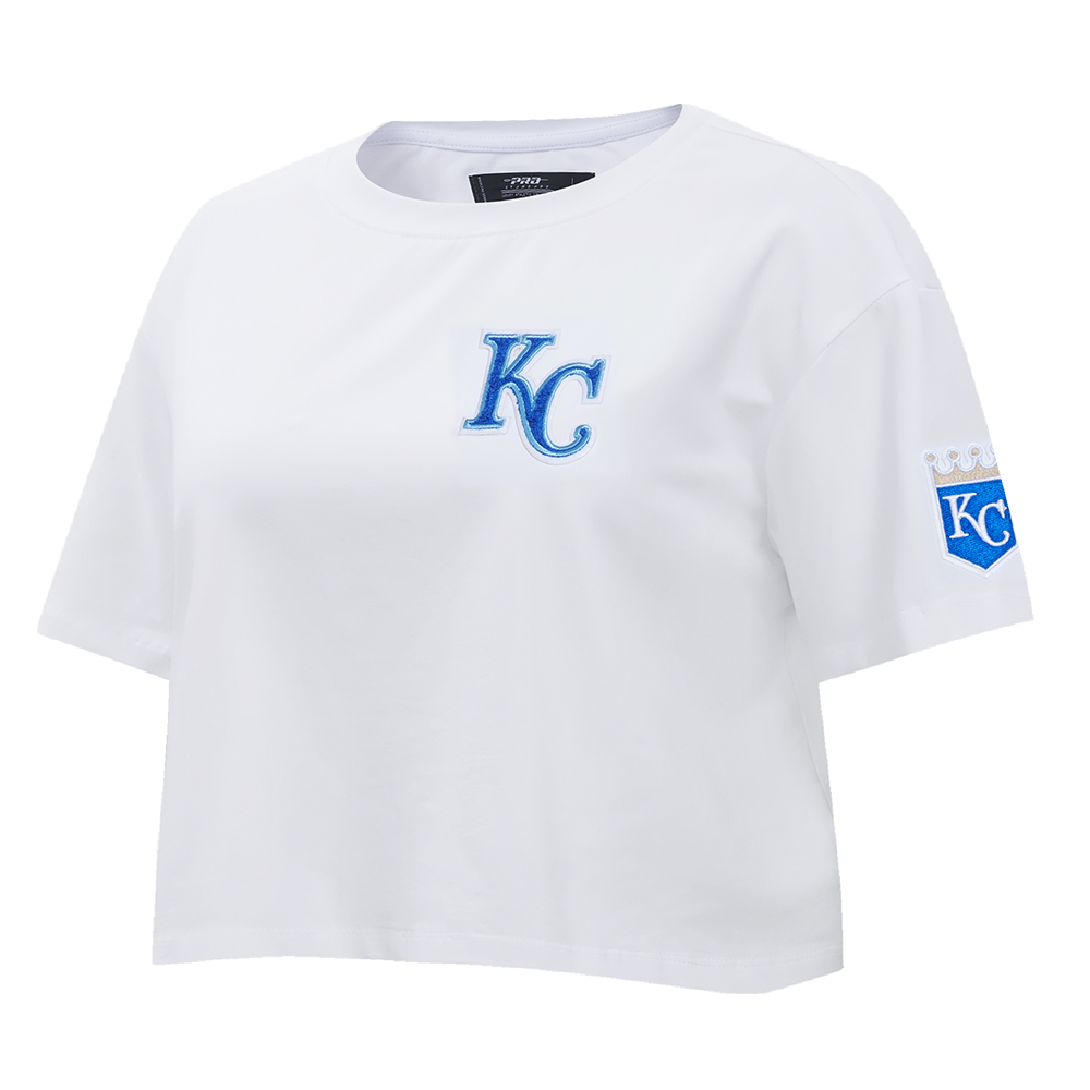 MLB KANSAS CITY ROYALS CLASSIC WOMEN'S BOXY TOP (WHITE)
