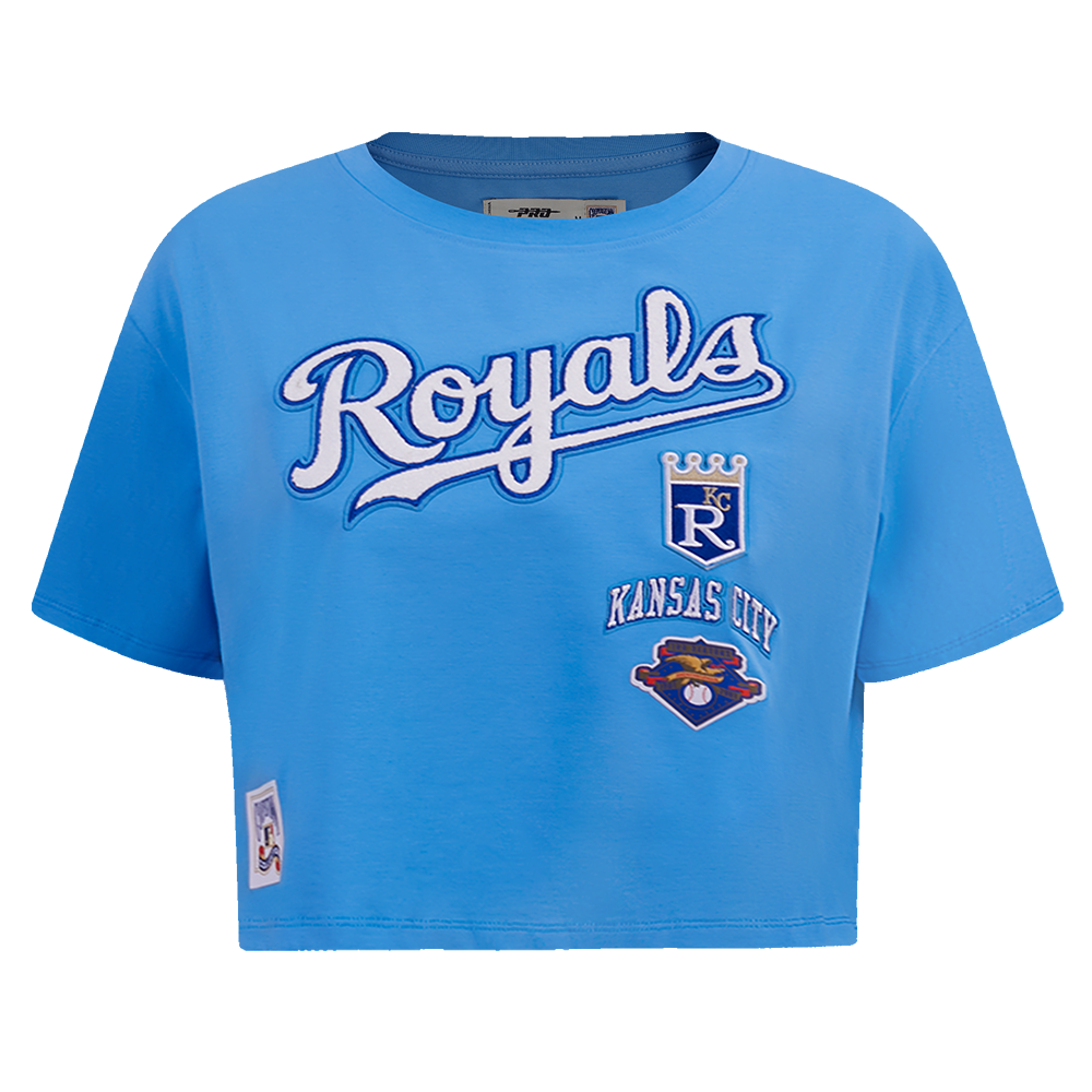 MLB KANSAS CITY ROYALS RETRO CLASSIC HAUT À COUPE CARRÉE POUR FEMME (BLEU UNIVERSITÉ)