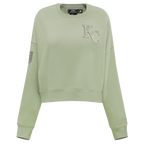 MLB KANSAS CITY ROYALS NEUTRAL CHANDAIL À COL ROND EN MOLLETON (VERT MOUSSE)