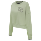 MLB KANSAS CITY ROYALS NEUTRAL CHANDAIL À COL ROND EN MOLLETON (VERT MOUSSE)