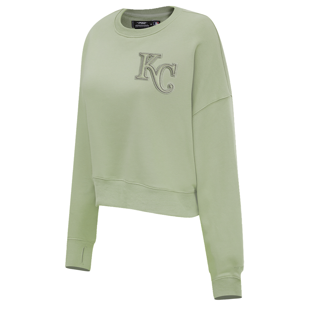 MLB KANSAS CITY ROYALS NEUTRAL CHANDAIL À COL ROND EN MOLLETON (VERT MOUSSE)